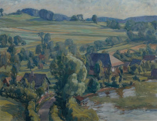 Landscape painting landing near Unterbuchberg - Walther Gamerith — artwork view