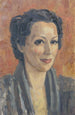 Portrait of Frauke Lauterbach - Walther Gamerith — framed artwork on a wall