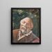 Portrait of an Old Man - Walther Gamerith — framed artwork on a wall