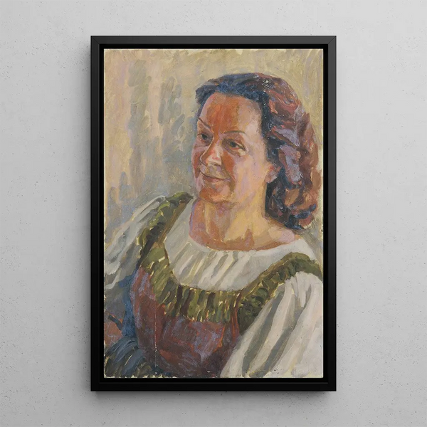Dame en costume traditionnel - Walther Gamerith — framed artwork on a wall