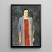 Dame au manteau bleu - Walther Gamerith — framed artwork on a wall