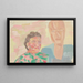 Double portrait painting - Walther Gamerith — framed artwork on a wall