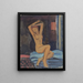 Character with Raised Arms - Walther Gamerith — framed artwork on a wall
