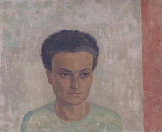 Femme S Schnberger in green blouse - Walther Gamerith — artwork view