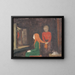 Woman in front of a mirror - Walther Gamerith — framed artwork on a wall