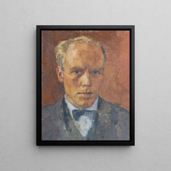 Premier autoportrait - Walther Gamerith — framed artwork on a wall