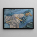 Grete Gamerith on a Blue Sofa - Walther Gamerith — framed artwork on a wall