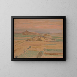 Sacred Landscape Painting - Walther Gamerith — framed artwork on a wall