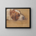 Study of a Dog's Head - Walther Gamerith — framed artwork on a wall