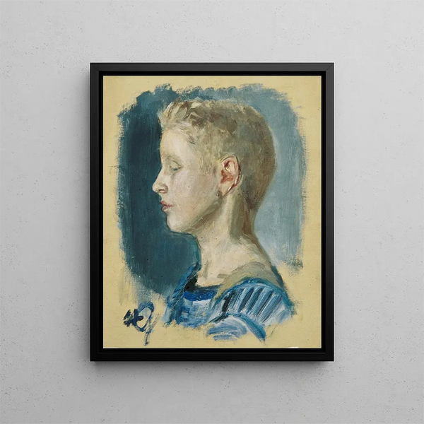 Boy - Walther Gamerith — framed artwork on a wall