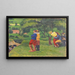 Landscape Painting with Landsknechts - Walther Gamerith — framed artwork on a wall