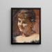 Study of a Lady's Portrait - Walther Gamerith — framed artwork on a wall