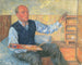 Self-portrait with palette and brush - Walther Gamerith — artwork view