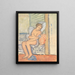 Nude Sitting Painting - Walther Gamerith — framed artwork on a wall