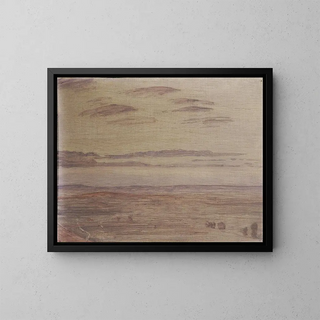 Landscape Painting of Trbe near Eggenburg - Walther Gamerith — framed artwork on a wall