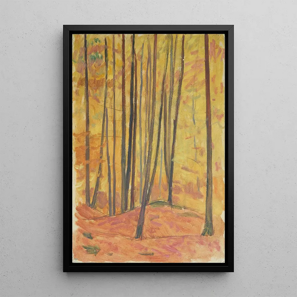 Forest Interior Painting - Walther Gamerith — framed artwork on a wall