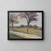 Path with trees and garden - Walther Gamerith — framed artwork on a wall