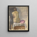 Female Nude Painting from behind - Walther Gamerith — framed artwork on a wall