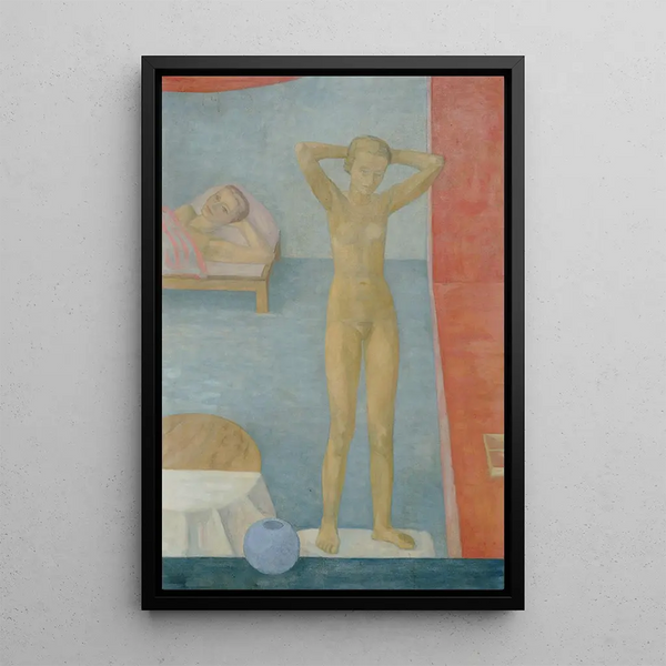 Two Girls - Walther Gamerith — framed artwork on a wall