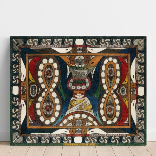 Reproduction of the painting Wand-Uhr-Schlange (1921-22) - Adolf Wölfli
