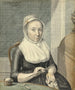 Portrait of a Lady Knitting - Warner Horstink — artwork view