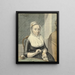 Portrait of a Lady Knitting - Warner Horstink — framed artwork on a wall