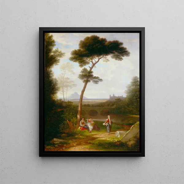 Italian landscape - Washington Allston — framed artwork on a wall