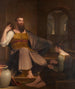 Jérémie dictating his prophecy of the destruction of Jerusalem to Baruch the scribe - Washington Allston — artwork view