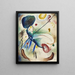 Watercolor painting with line - Wassily Kandinsky — framed artwork on a wall