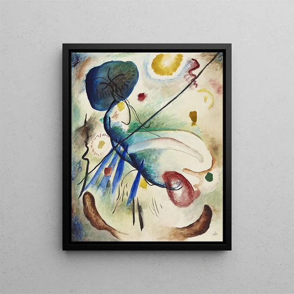 Watercolor painting with line - Wassily Kandinsky — framed artwork on a wall