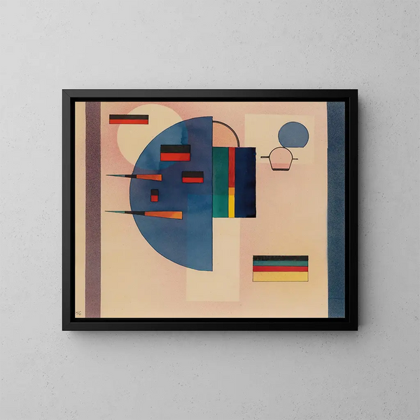 Peaceful Painting - Wassily Kandinsky — framed artwork on a wall