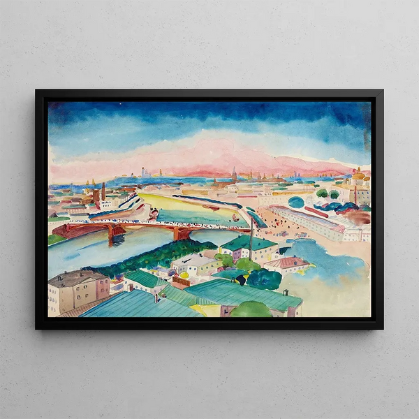 View of Moscow - Wassily Kandinsky — framed artwork on a wall