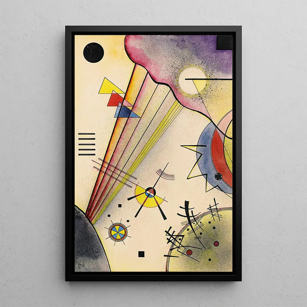 Clear connection painting - Wassily Kandinsky — framed artwork on a wall
