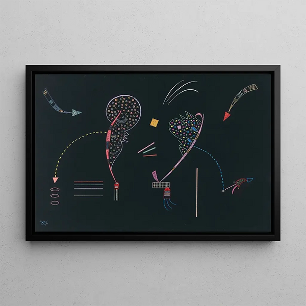 Deux Côtés - Wassily Kandinsky — framed artwork on a wall