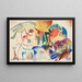 Sketch for All the Saints II, composition with saints - Wassily Kandinsky — framed artwork on a wall