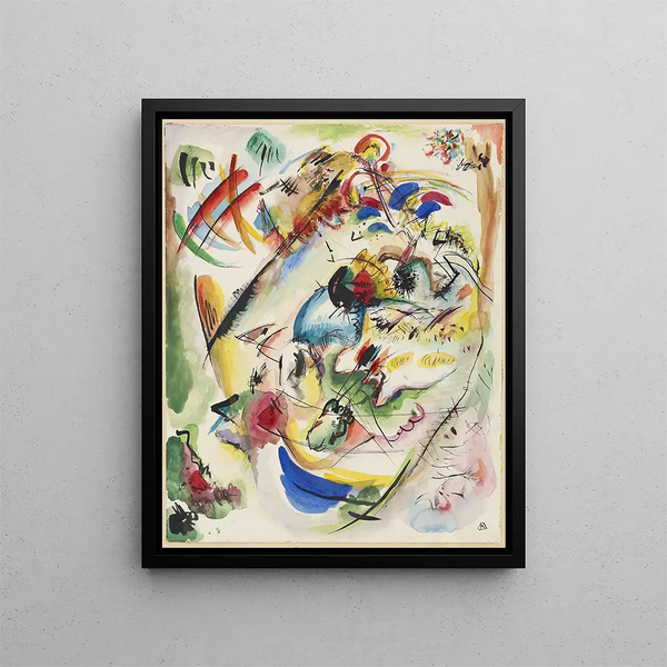 Project of Dreamy Improvisation - Wassily Kandinsky — framed artwork on a wall