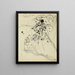 Drawing after Blauer Fleck - Wassily Kandinsky — framed artwork on a wall