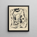 Drawing for image on light background - Wassily Kandinsky — framed artwork on a wall