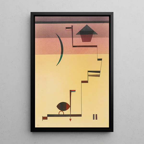 Angular Painting - Wassily Kandinsky — framed artwork on a wall