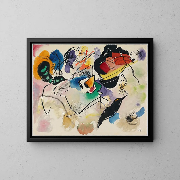 Sketch for Composition VII - Wassily Kandinsky — framed artwork on a wall