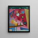 Red Painting intense - Wassily Kandinsky — framed artwork on a wall