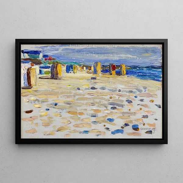 Holland Beach Chairs - Wassily Kandinsky — framed artwork on a wall