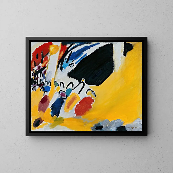 Impression III: Concert - Wassily Kandinsky — framed artwork on a wall