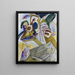 Improvisation 18 with tombstone - Wassily Kandinsky — framed artwork on a wall