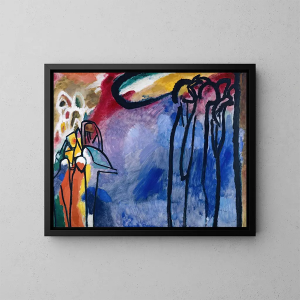 Improvisation 19 - Wassily Kandinsky — framed artwork on a wall