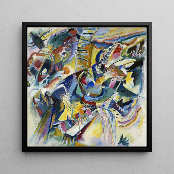 Improvisation Klamm 1914 - Wassily Kandinsky — framed artwork on a wall