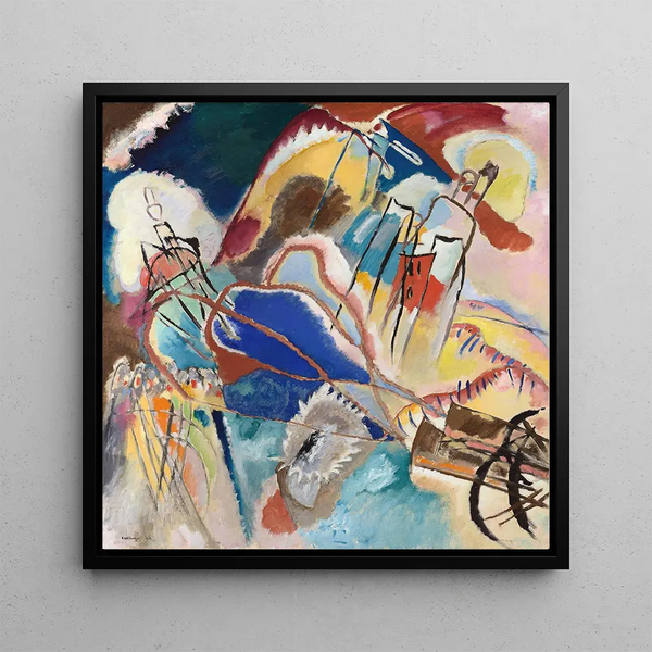Improvisation No 30 - Canons - Wassily Kandinsky — framed artwork on a wall