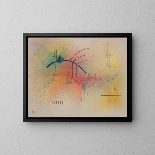 Ligne Ligne - Wassily Kandinsky — framed artwork on a wall