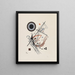 Blue Lithograph Painting - Wassily Kandinsky — framed artwork on a wall