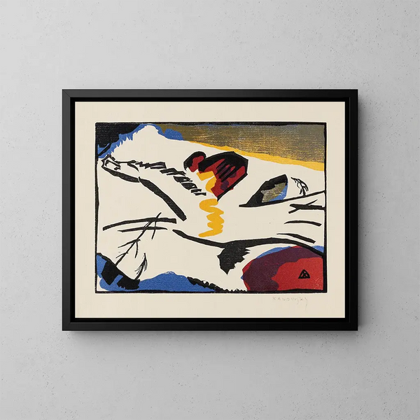 Lyrism - Wassily Kandinsky — framed artwork on a wall